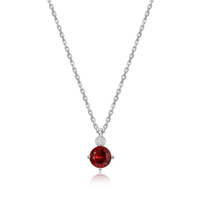 Elle Lab Grown Diamond Necklace: Garnet