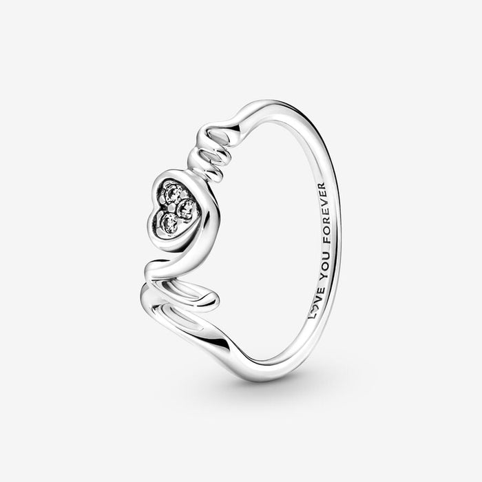 FINAL SALE - Pandora Mom Pavé Heart Ring