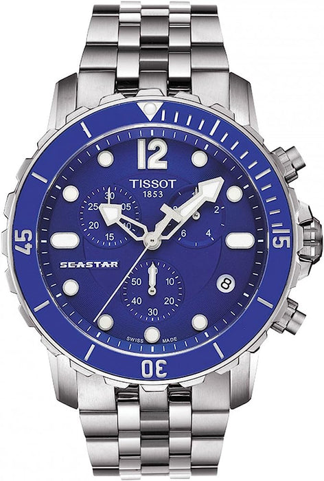 Tissot Seastar Chronograph Blue Dial Men's Watch T0664171104700