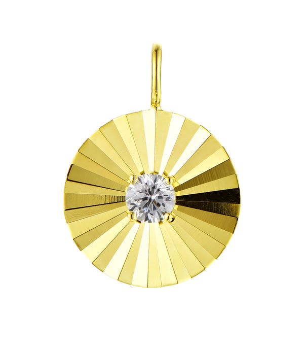Casablanca Yellow Gold Plated Disc Necklace