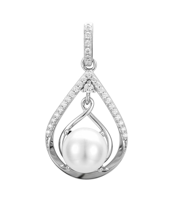 Casablanca Sterling Silver & White Pearl Necklace