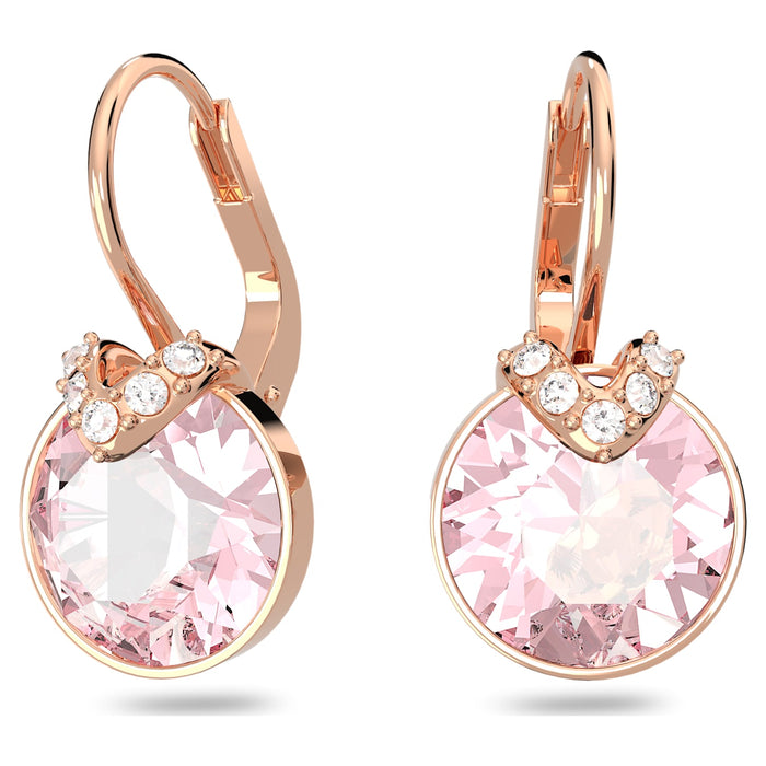 Swarovski Bella V Drop Earrings: Pink