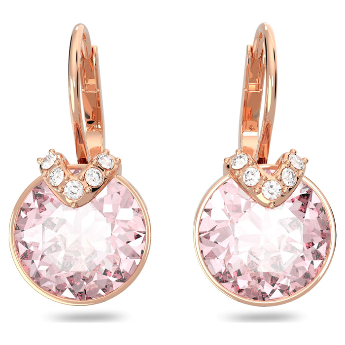 Swarovski Bella V Drop Earrings: Pink