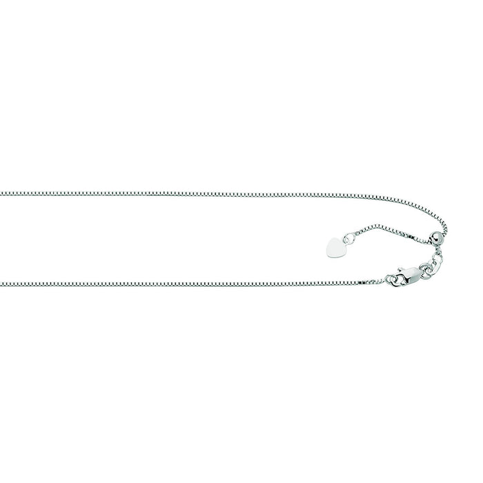 0.8mm Sterling Silver Adjustable Box Chain