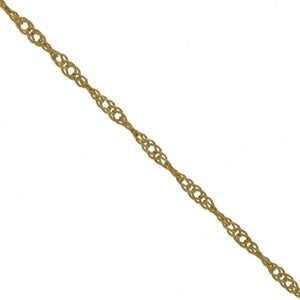10KT Yellow Gold 1mm Singapore Chain