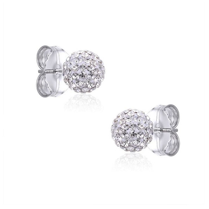 Casablanca 8MM Crystal Ball Stud Earrings