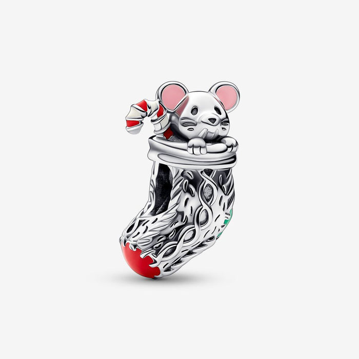 FINAL SALE - Pandora Festive Mouse & Stocking Charm