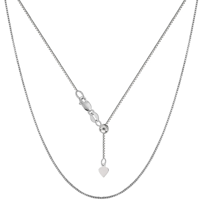 .7mm Sterling Silver Adjustable Box Chain