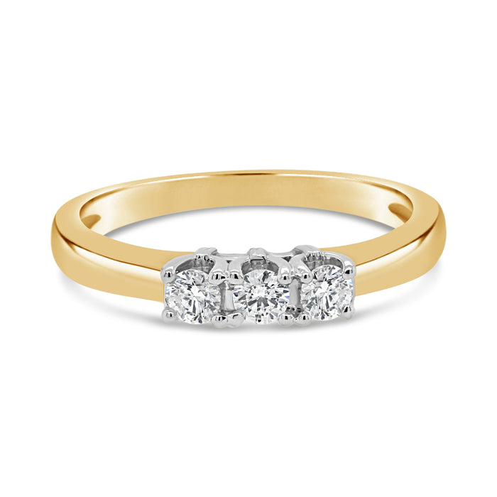 .25CT Bogart's Traditional Trinity Ring: Yellow Gold