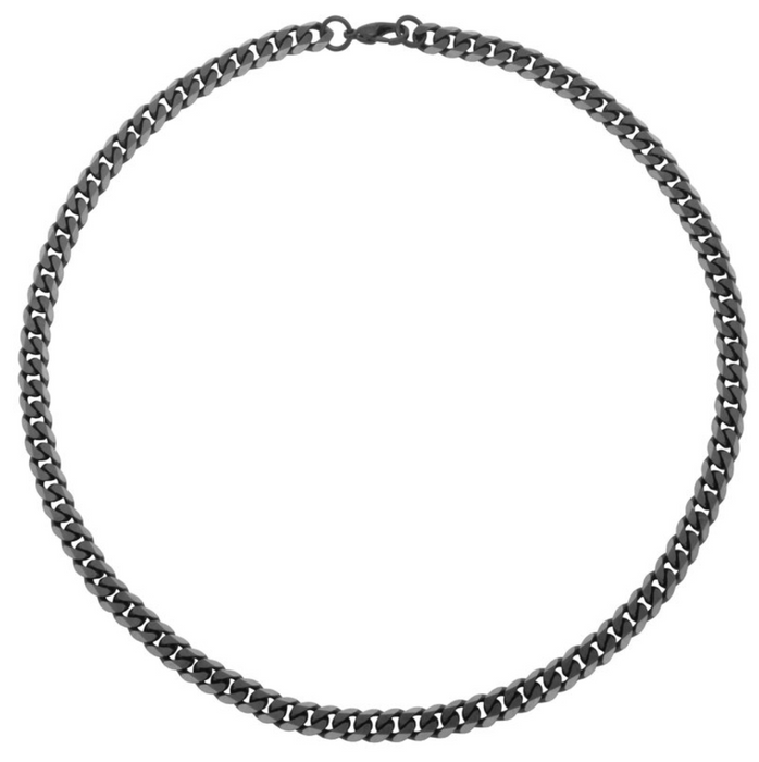 22" Steelx Stainless Steel Black Curb Chain
