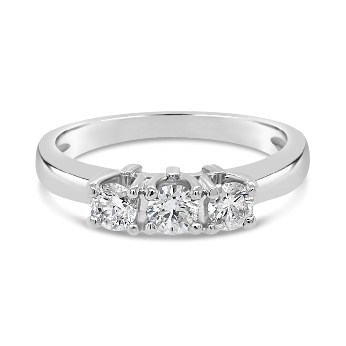 .50CT Bogart's Traditional Trinity Ring: White Gold