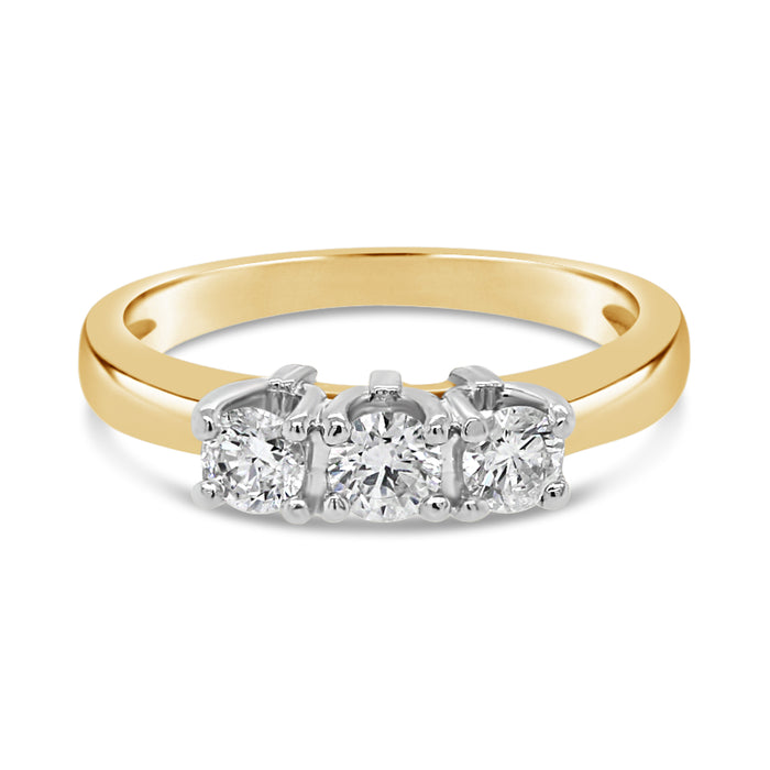 .50CT Bogart's Traditional Trinity Ring: Yellow Gold
