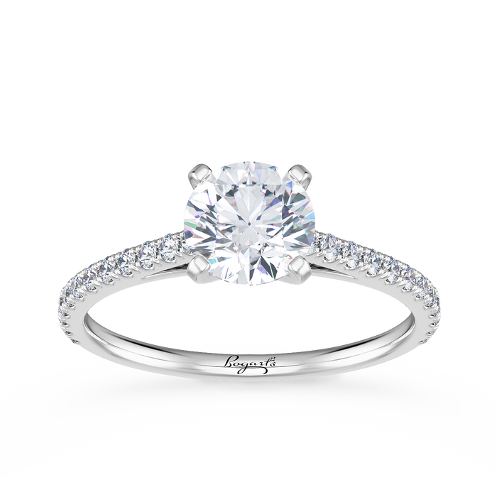 Petite Diamond Cathedral Engagement Ring