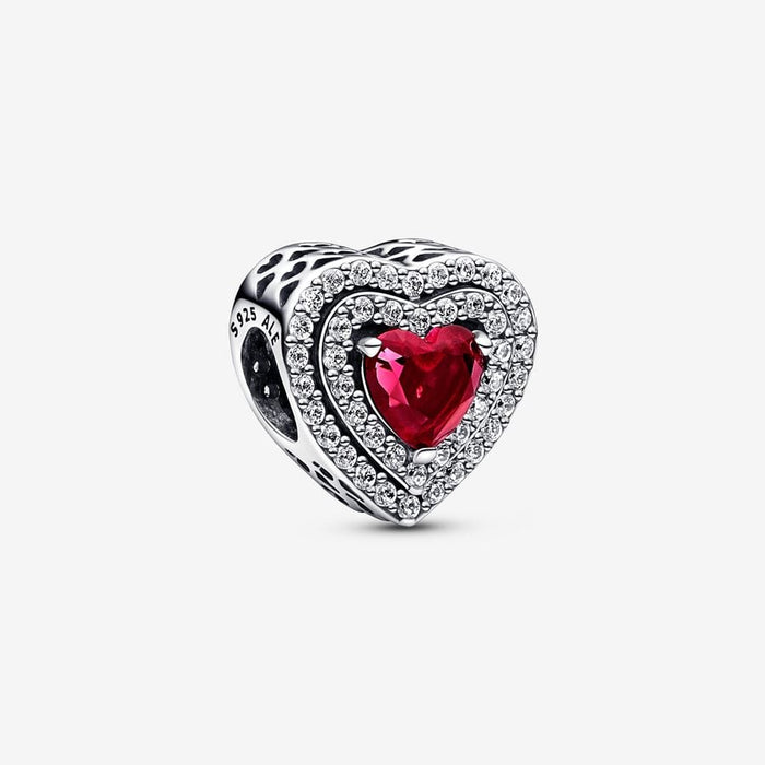 FINAL SALE - Pandora Elevated Red Heart Charm