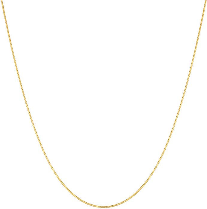 0.8mm 10KT Yellow Gold Curb Chain