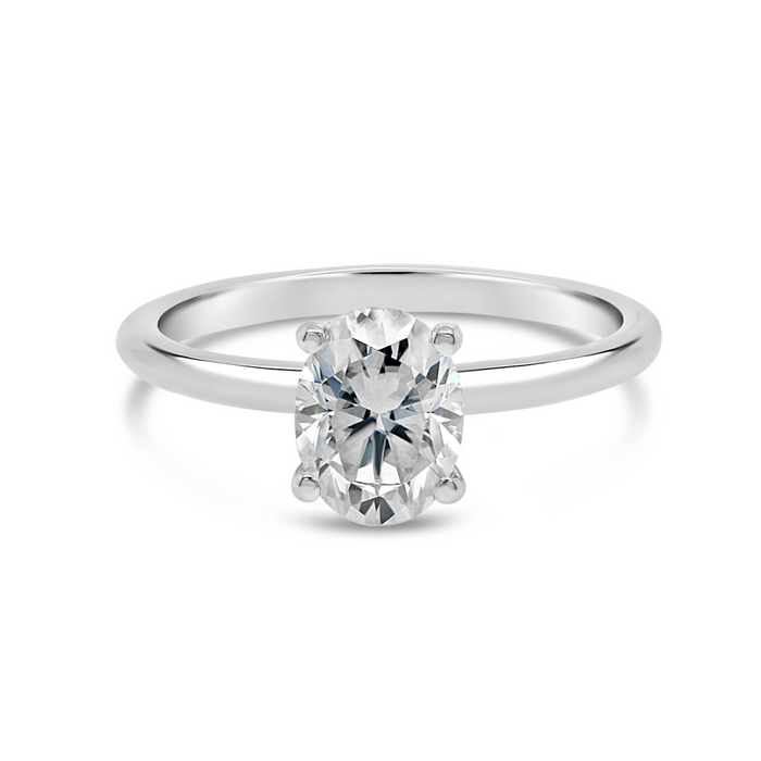 1.25CT Oval Moissanite Engagement Ring