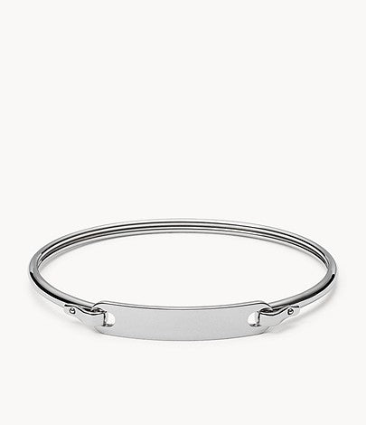 Fossil Stainless Steel Plaque Bangle