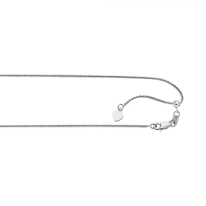 1mm Sterling Silver Adjustable Spiga Chain