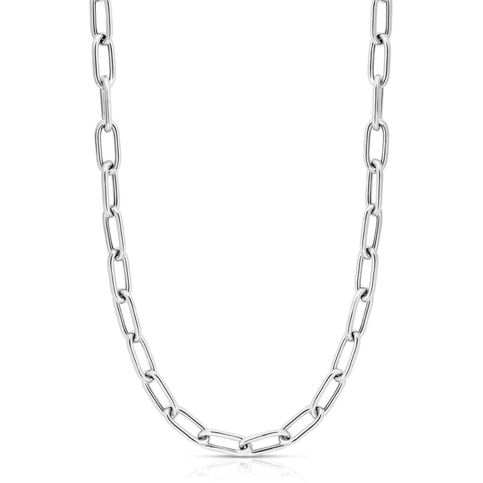 6.5mm Sterling Silver Paperclip Chain