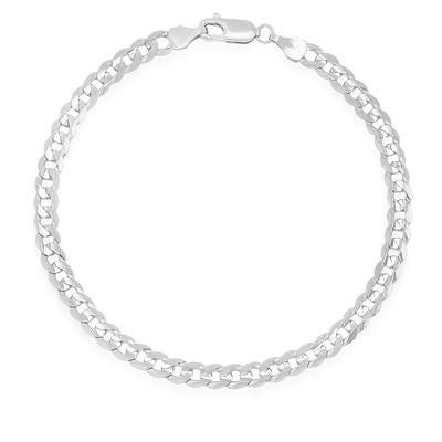 5.5mm Sterling Silver Curb Chain Bracelet