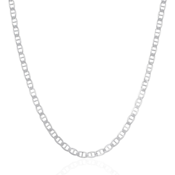 3.5mm Sterling Silver Flat Mariner Chain