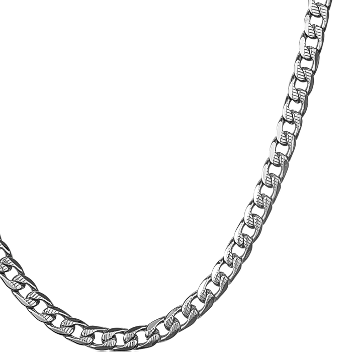 Italgem 5.5MM Stainless Steel Diamond Cut Curb Chain