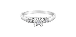 White Gold Natural Diamond Engagement Ring