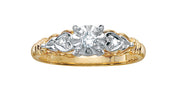 Yellow Gold Round Diamond Engagement Ring