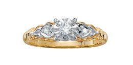 Yellow Gold Round Diamond Engagement Ring