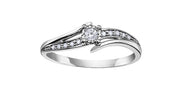 0.05CT Diamond Twist Engagement Ring (Available in Yellow Gold & White Gold)