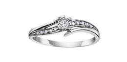 0.05CT Diamond Twist Engagement Ring (Available in Yellow Gold & White Gold)