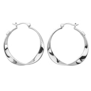 Elle Sterling Silver Mobius Hoop Earrings