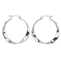 Elle Sterling Silver Mobius Hoop Earrings
