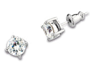 Elle Sterling Silver 6MM CZ Stud Earrings