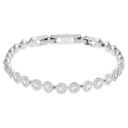 Swarovski Angelic: Halo Clear Silver Tone Tennis Bracelet