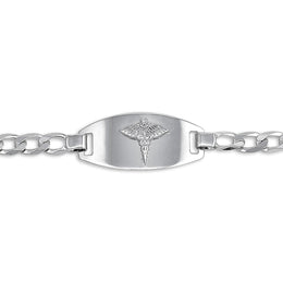 10K White Gold Medical Bracelet