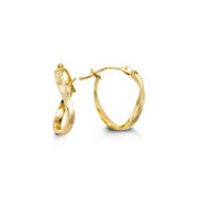 10KT Yellow Gold Twist Hoop Earrings