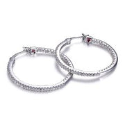 Elle Sterling Silver Rodeo Drive Hoop Earrings