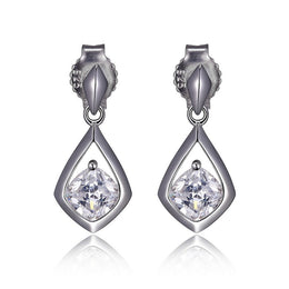 Elle Sterling Silver Promise Drop Earrings