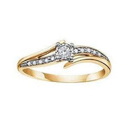 0.05CT Diamond Twist Engagement Ring (Available in Yellow Gold & White Gold)