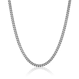 Italgem 5.5MM Stainless Steel Men's Black Cuban Link Chain