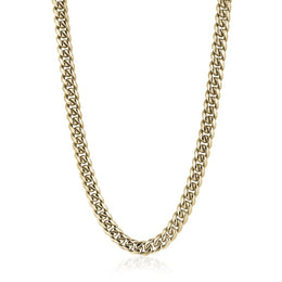 Steelx Stainless Steel 10MM Men's Yellow Curb Chain