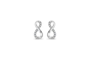 Casablanca Sterling Silver Infinity Stud Earrings