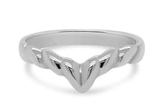 Twisted Chevron Curved V Ring