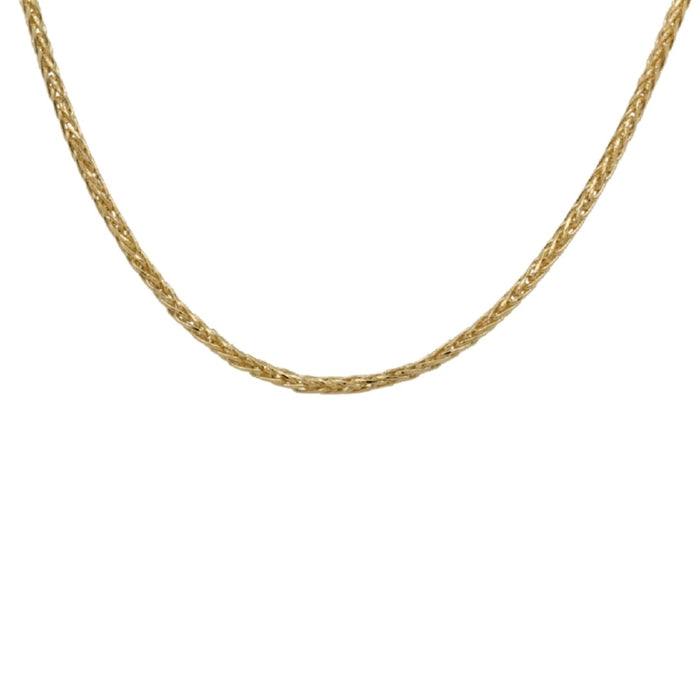 16" Yellow Gold Wheat Chain