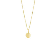 10KT Yellow Gold Small Disc Necklace