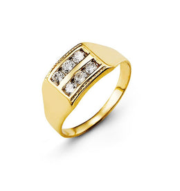 10K Yellow Gold 6 Stone Children's Ring