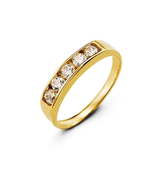 Yellow Gold 5 Stone Children's Ring