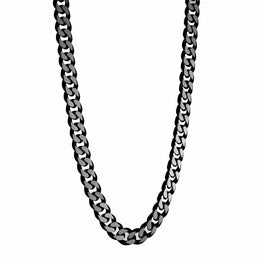 Italgem 8.6MM Stainless Steel Heavy Black Men's Curb Chain
