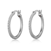 Elle Sphere CZ 24mm Hoop Earrings